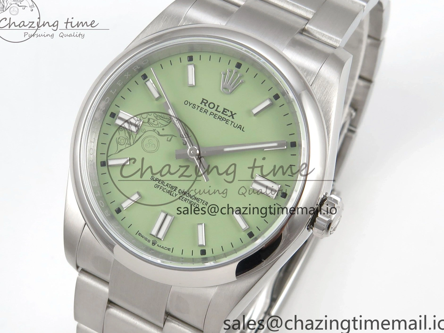 0505 2025 Oyster Perpetual 126000 36mm KRF 1:1 Best Edition 904L Steel Pistachio Green Dial VR WrinkleFree 127
